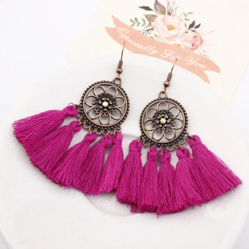 Bohemian Tassel Drop Earrings