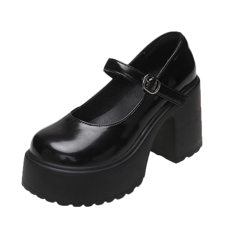 Chunky Mary Jane Pumps
