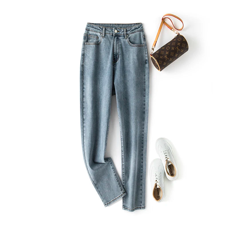 Stretch Straight Denim Jeans
