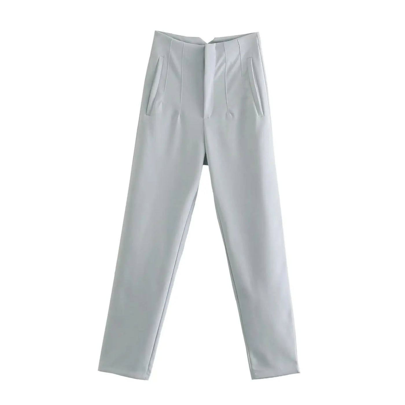 Front Zipper Straight Pants