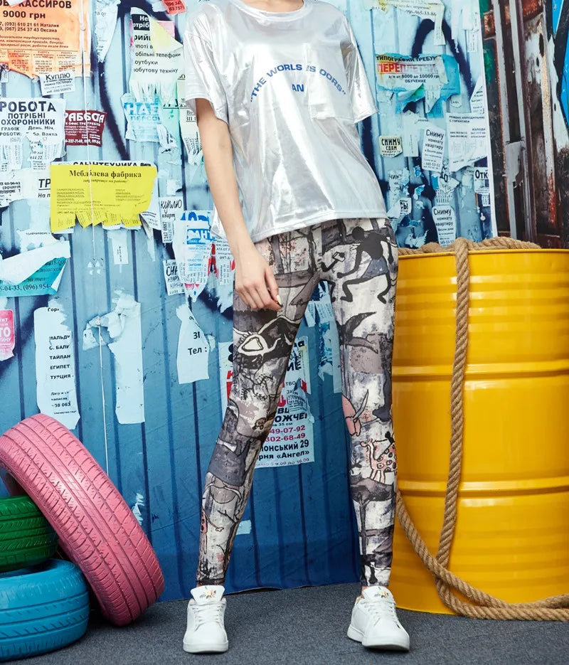 Colorful Patterned Fashion Leggings