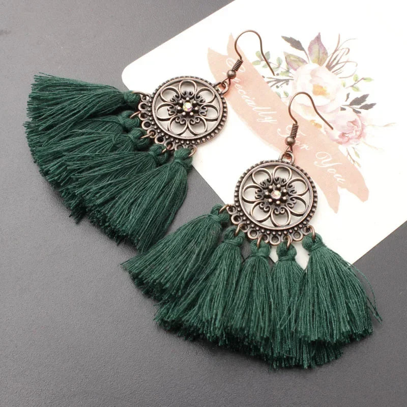 Bohemian Tassel Drop Earrings