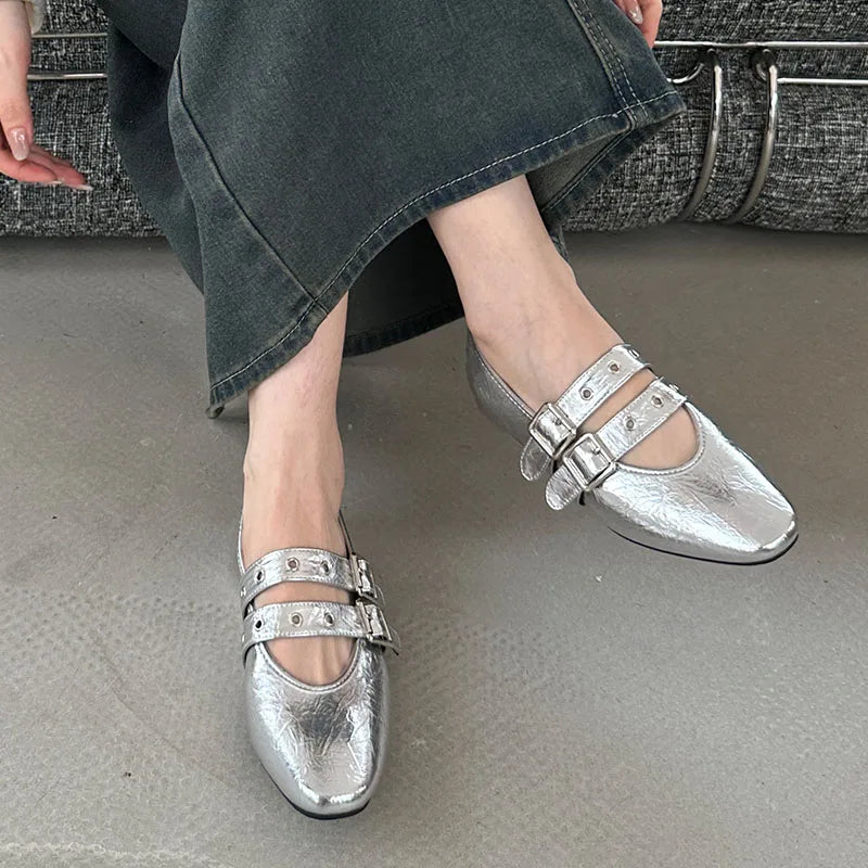 Buckle Strap Ballet Flats
