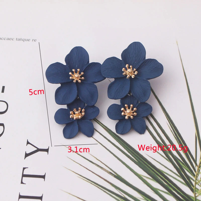 Blue Butterfly Drop Earrings