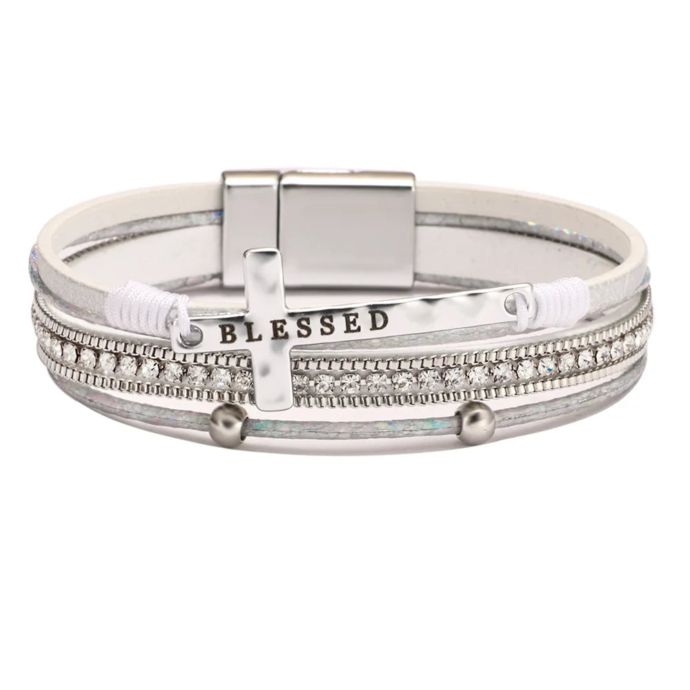 Western Cross Charm Bracelet