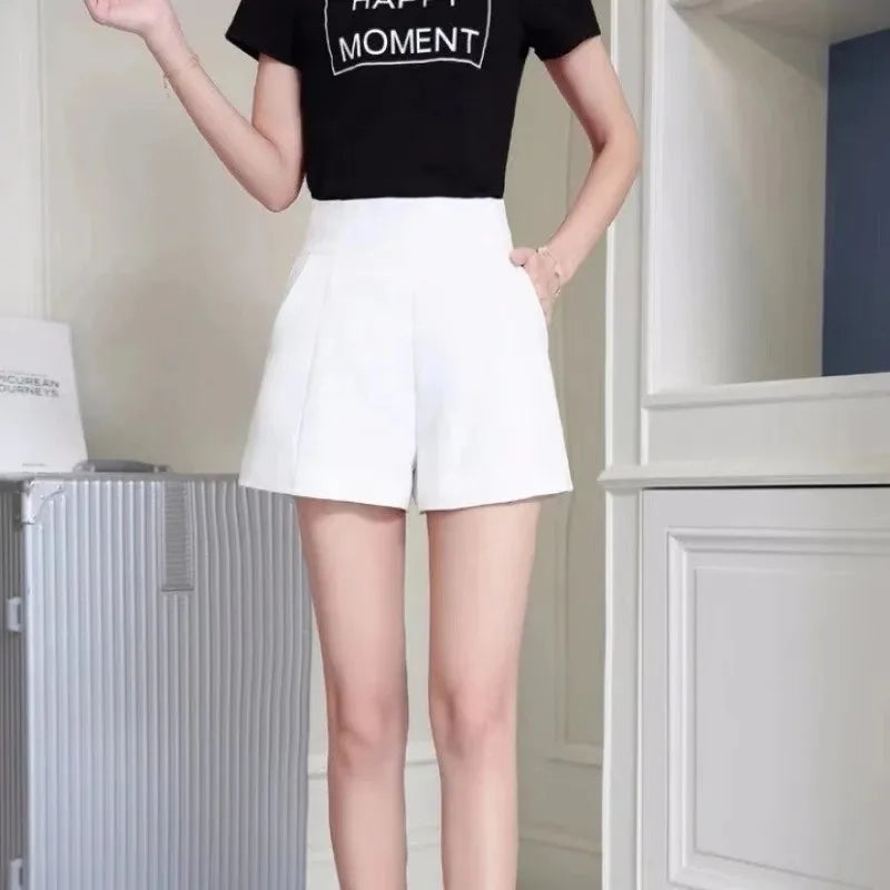 A-Line Wide-Leg Shorts