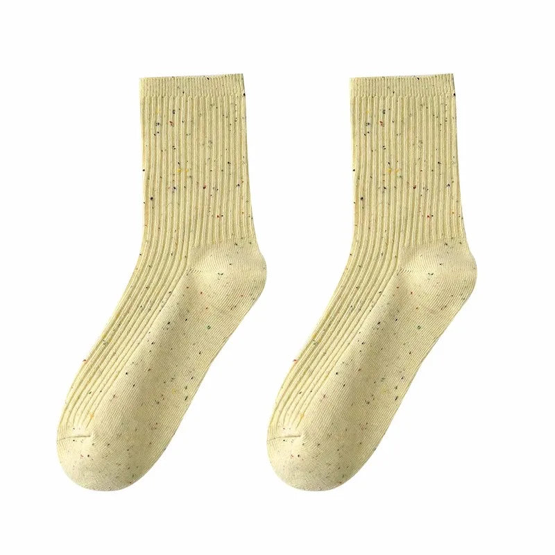 New Socks For Women Long Spring Breathable Casual Colorful Socks Female Japanese Fashion Girls Pile Socks Comfort Soft