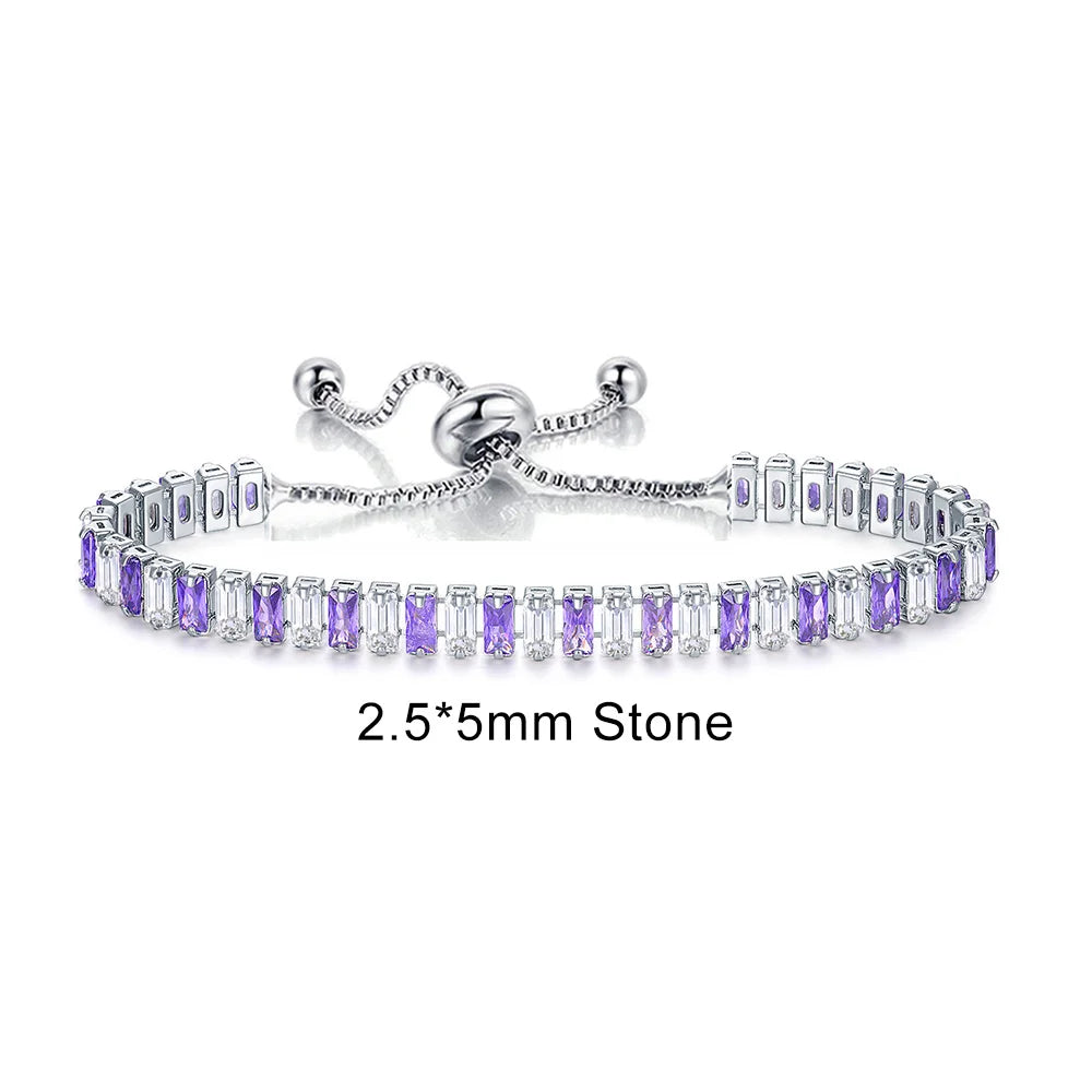 Rainbow Zircon Tennis Bracelet