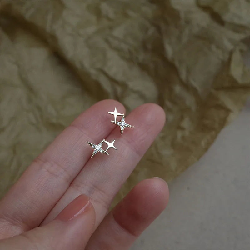 Gold Plated Zircon Studs
