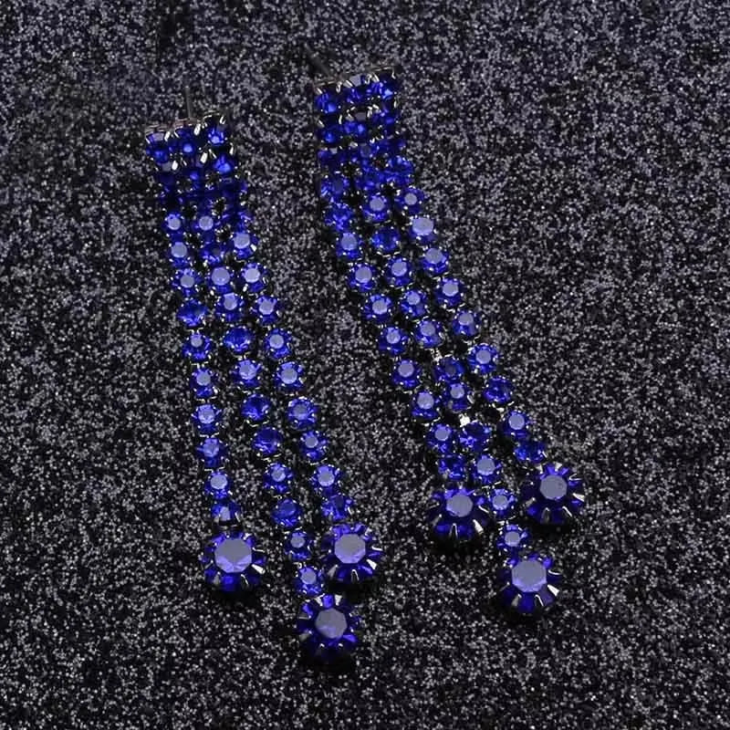 Blue Butterfly Drop Earrings