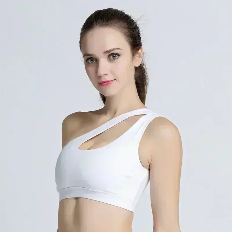 One Shoulder Yoga Bra