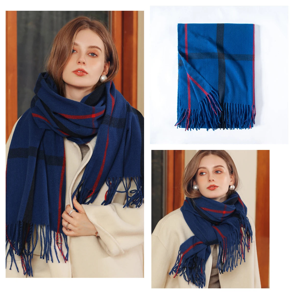 Classic Plaid Blanket Scarf