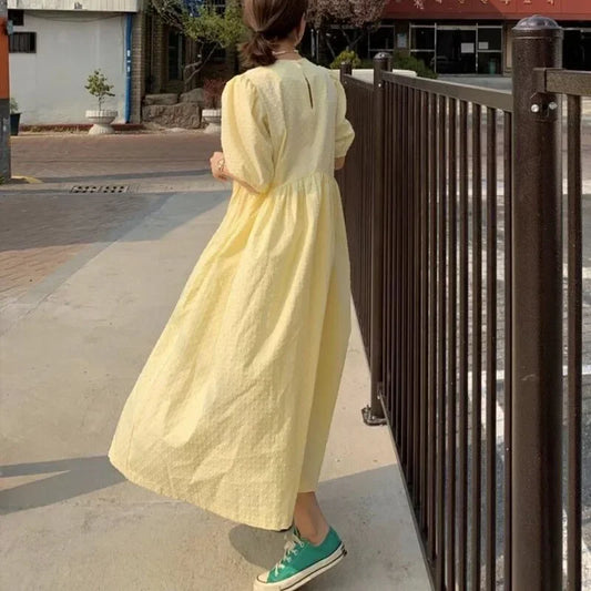Dot Puff Sleeve Dress