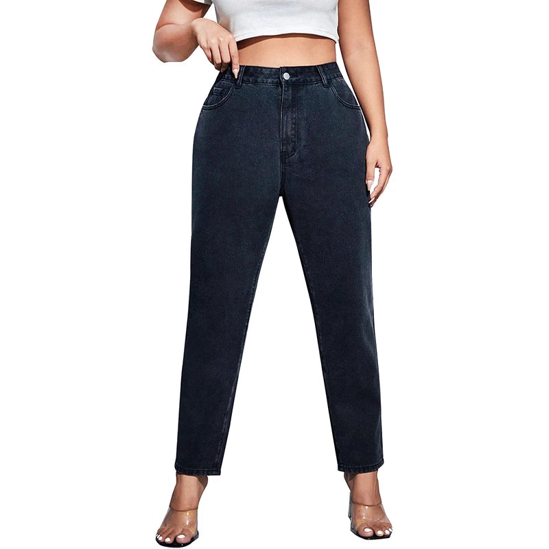 Stretch Straight Denim Jeans