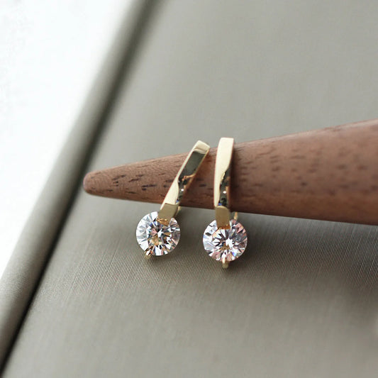 Gold Plated Zircon Studs