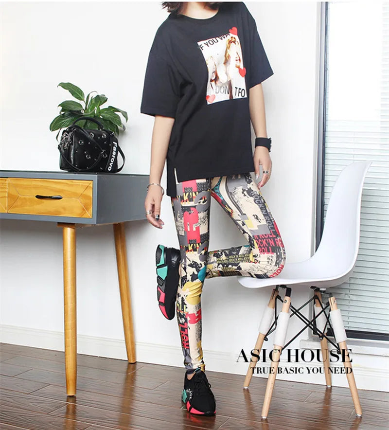 Colorful Patterned Fashion Leggings