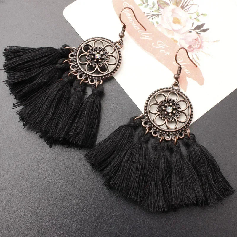 Bohemian Tassel Drop Earrings