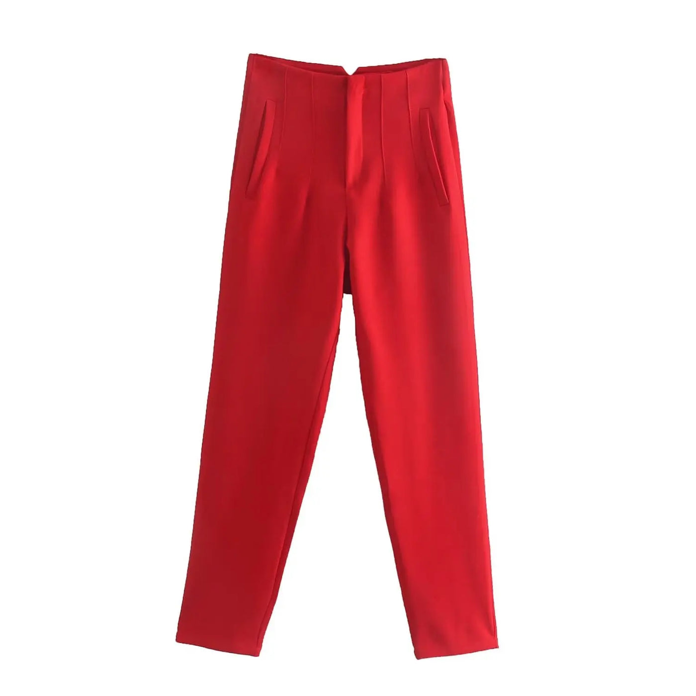 Front Zipper Straight Pants