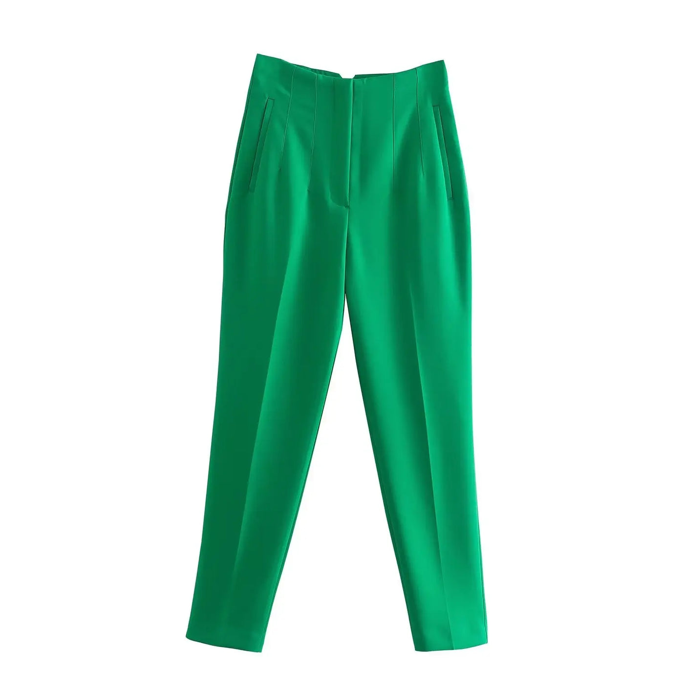 Front Zipper Straight Pants