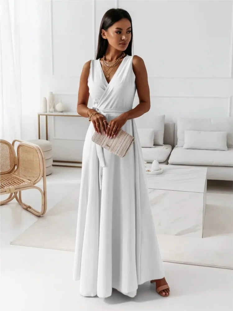 V Neck Lace Dress
