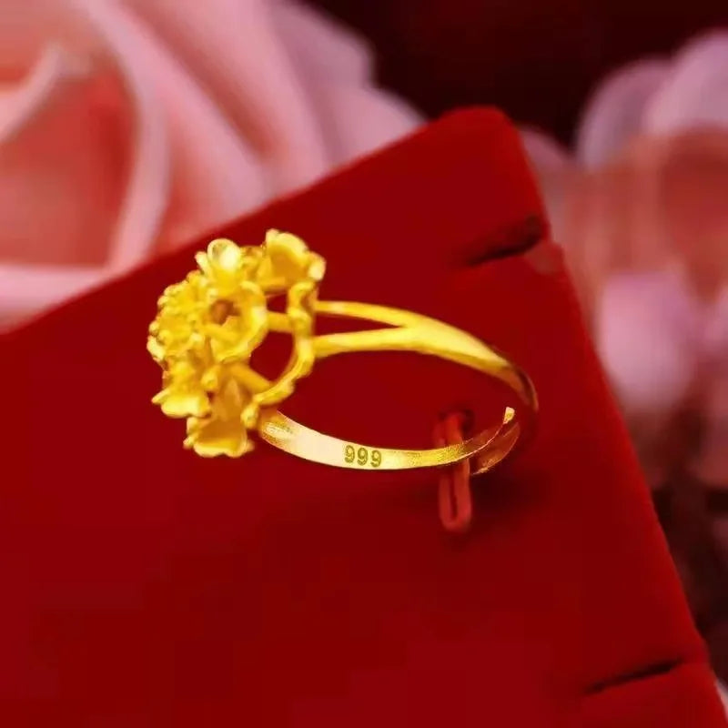24K Blooming Flower Ring