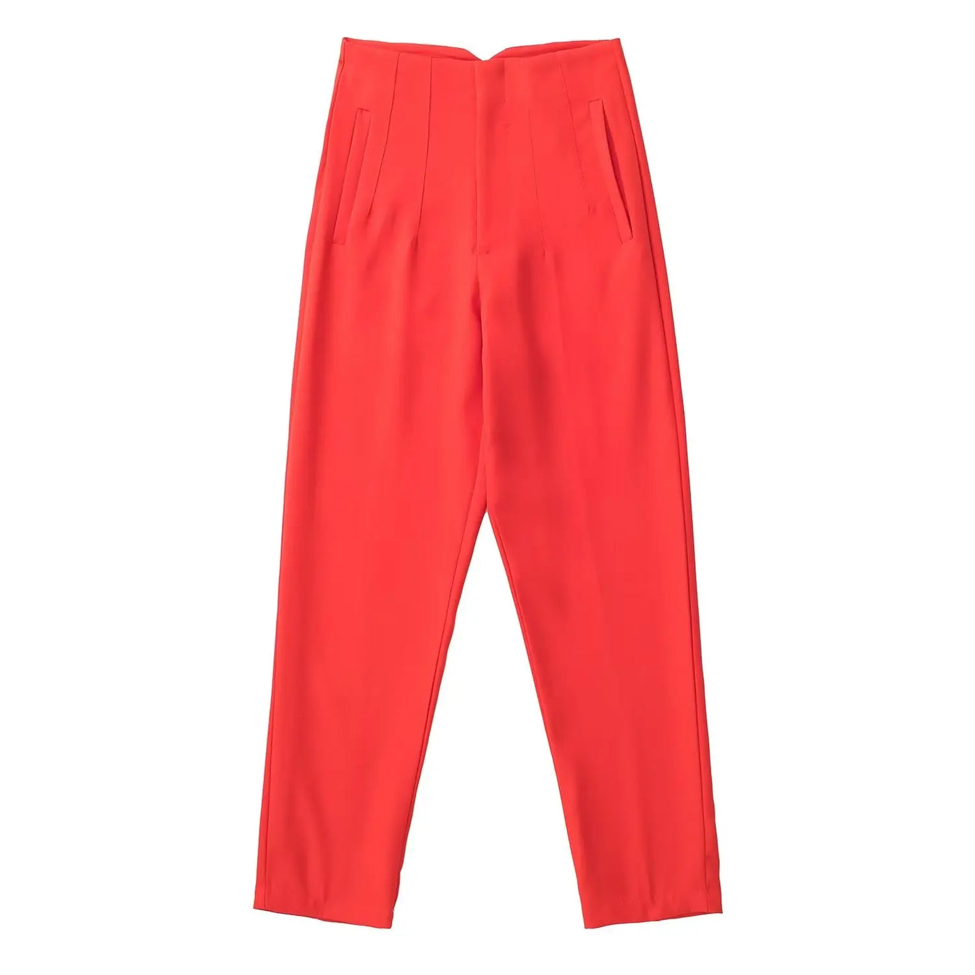 Front Zipper Straight Pants