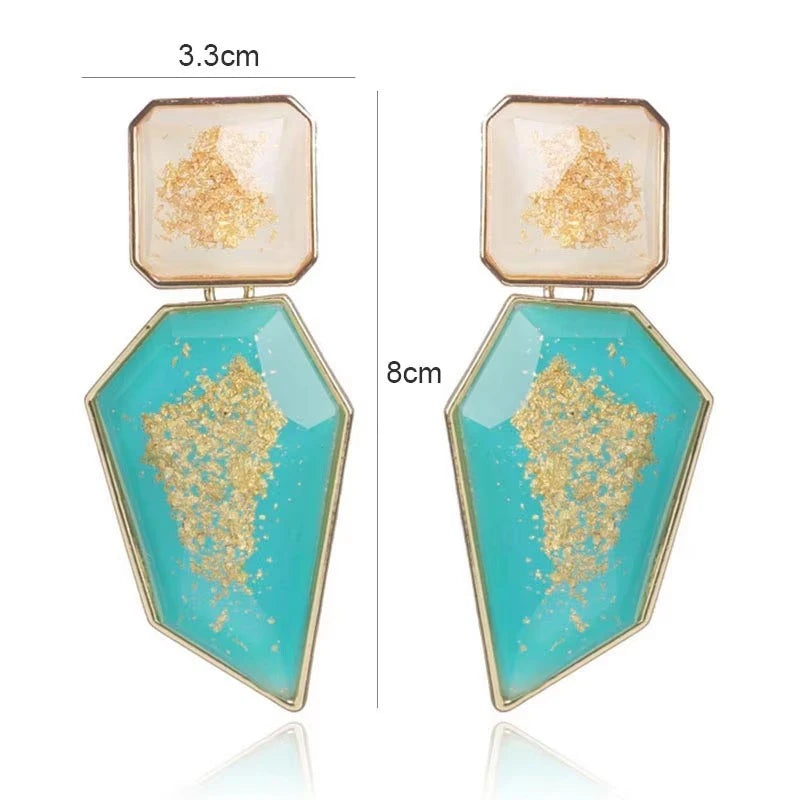 Blue Butterfly Drop Earrings