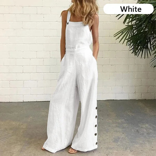 Pocket Suspender Wide Jumpsuit