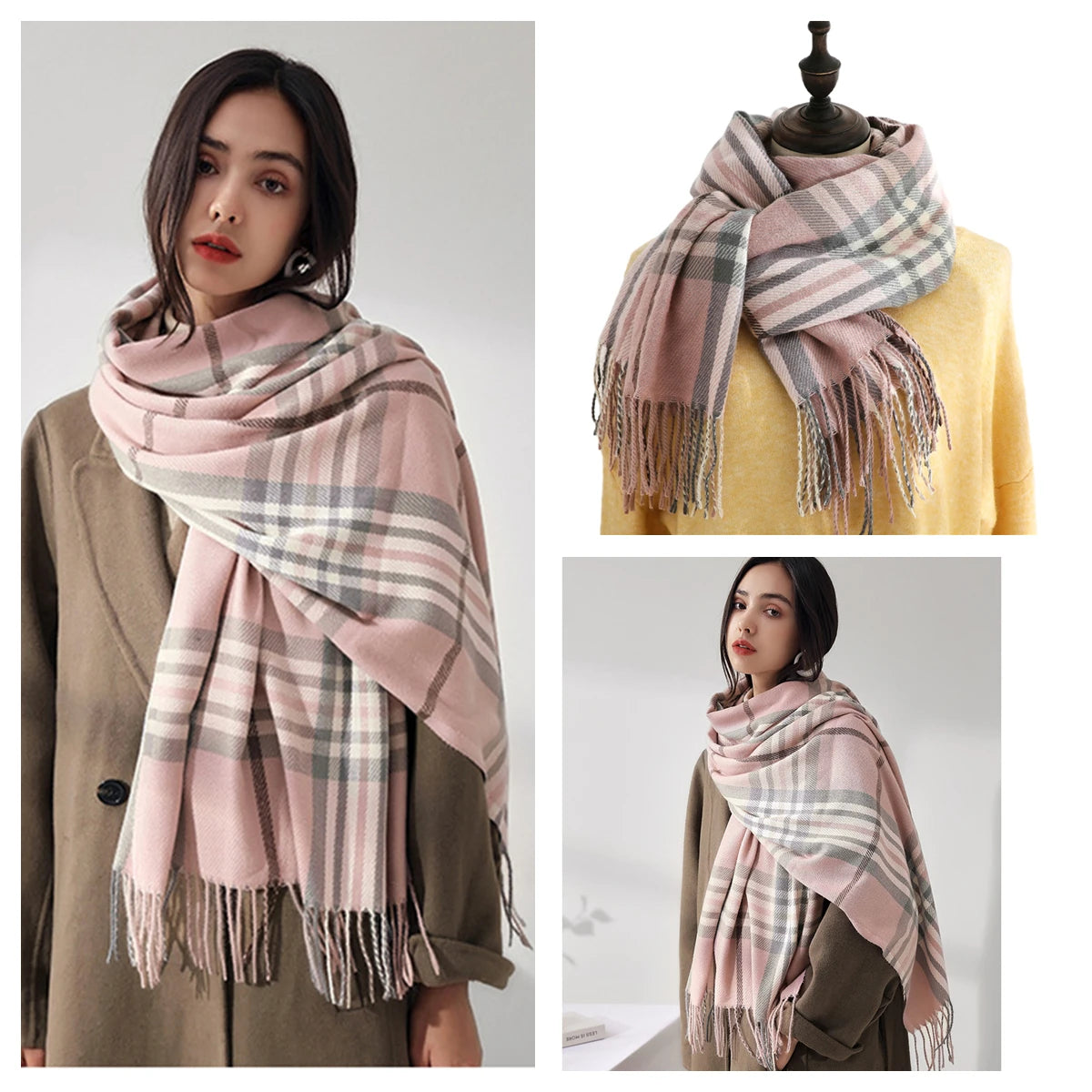 Classic Plaid Blanket Scarf
