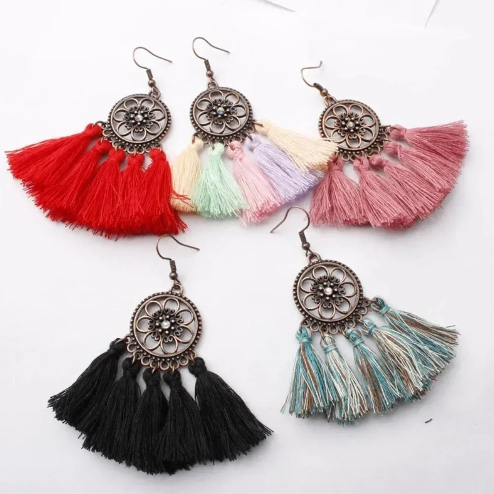 Bohemian Tassel Drop Earrings