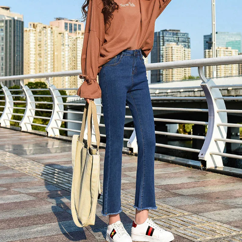 Slim Flare Ankle Jeans