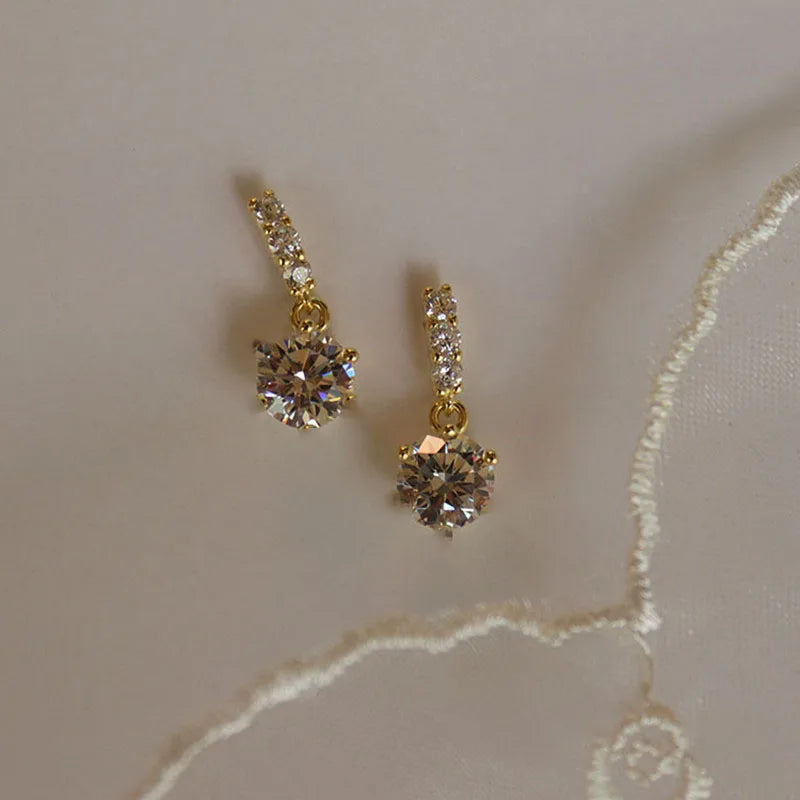 Gold Plated Zircon Studs