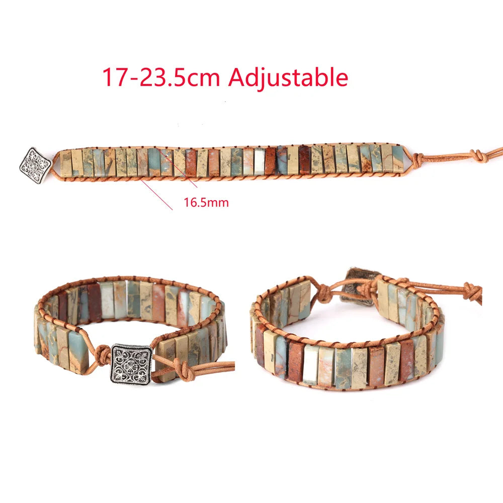 Natural Stone Wrap Bracelet