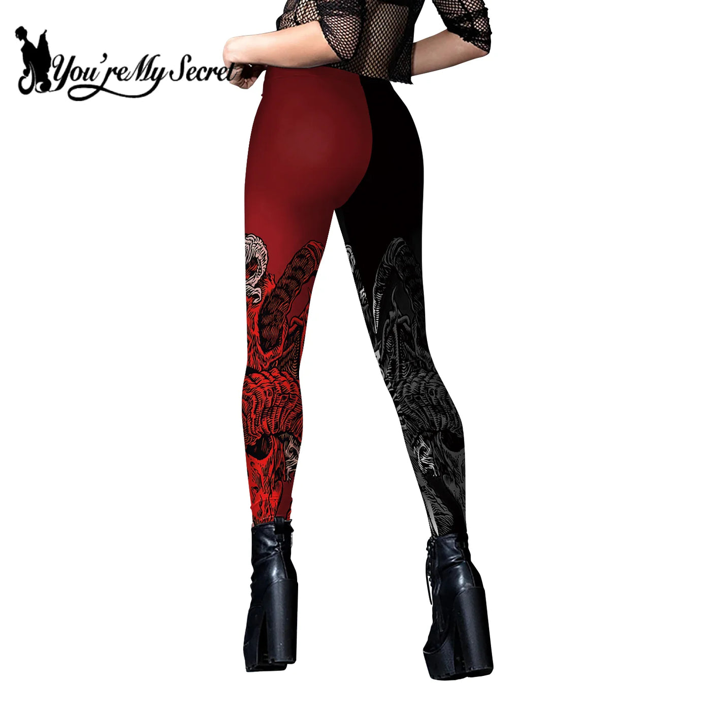 Halloween Skeleton Black Leggings
