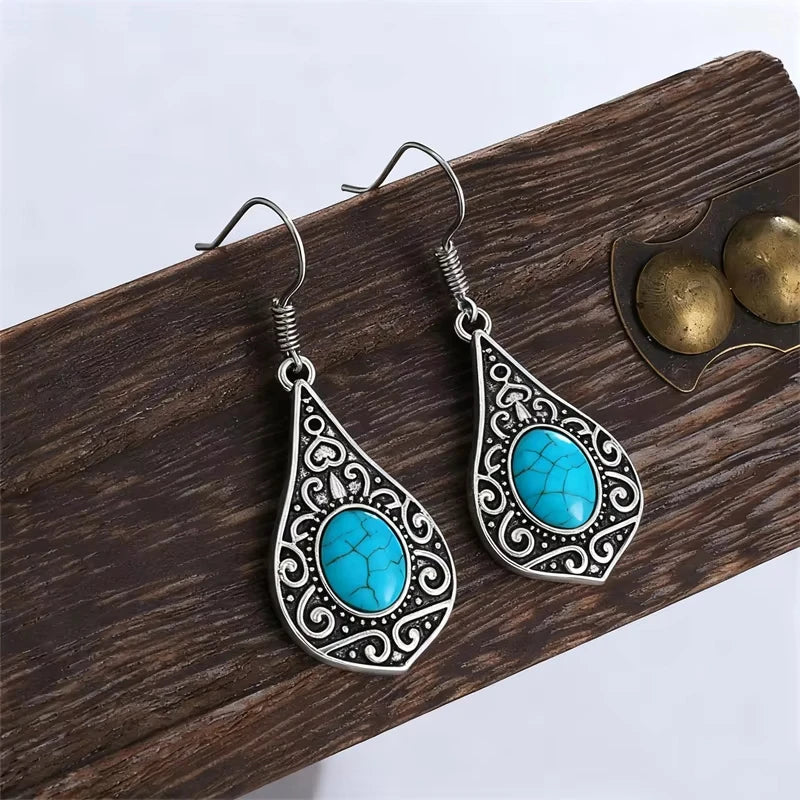 Blue Butterfly Drop Earrings