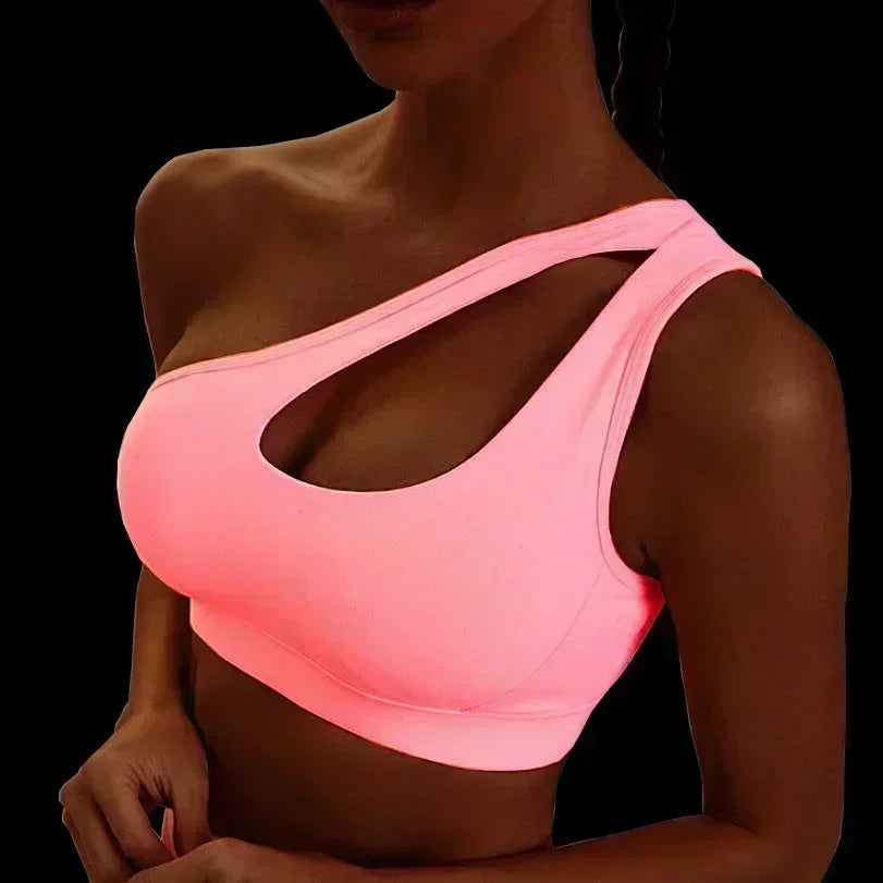 One Shoulder Yoga Bra