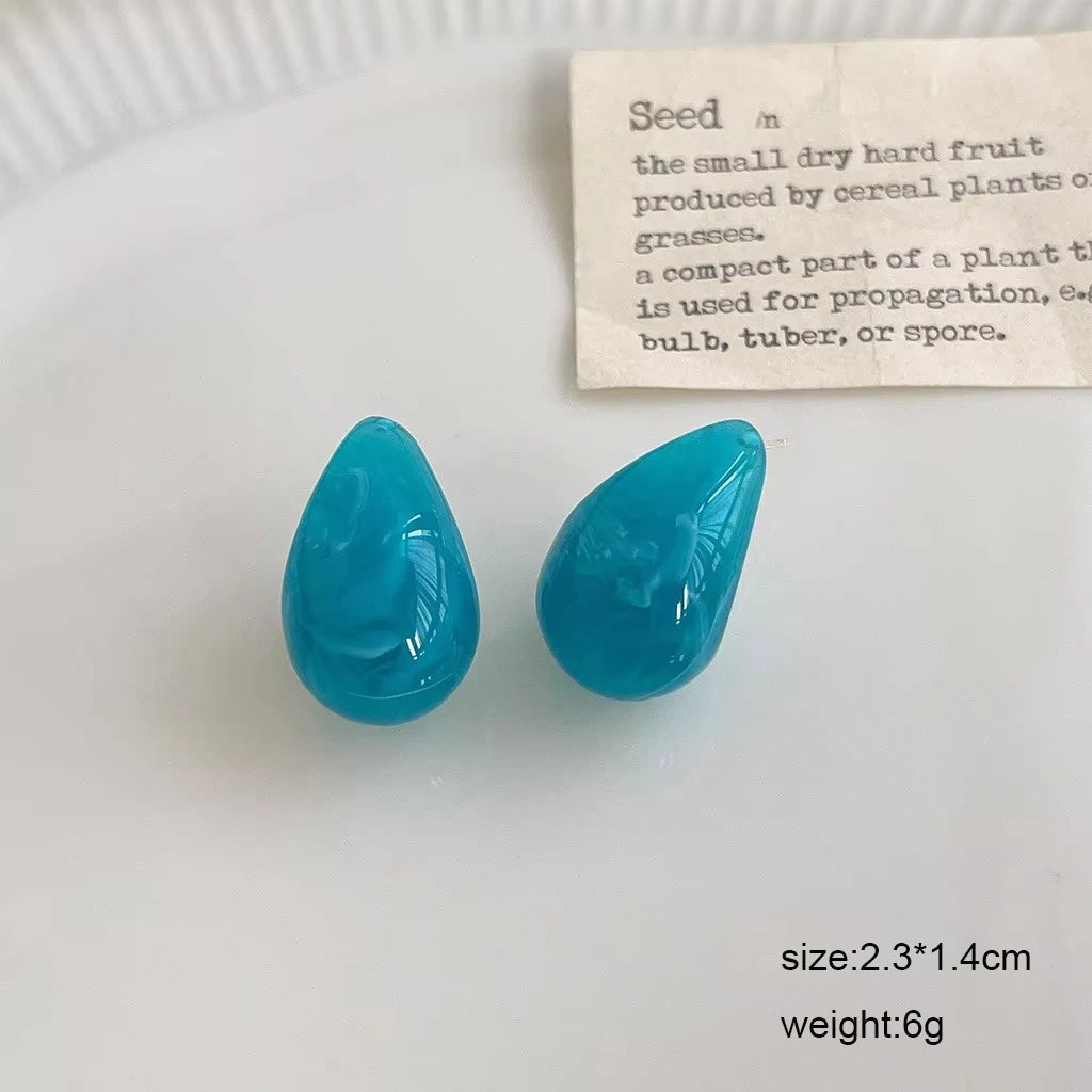 Blue Butterfly Drop Earrings