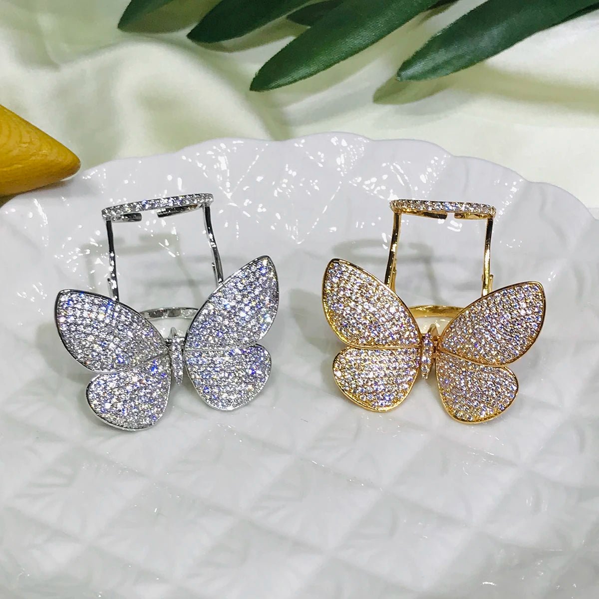 Movable Butterfly CZ Ring