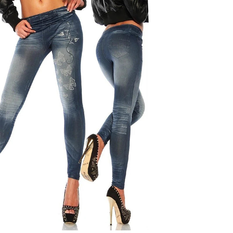 Stretch Denim Look Jeggings
