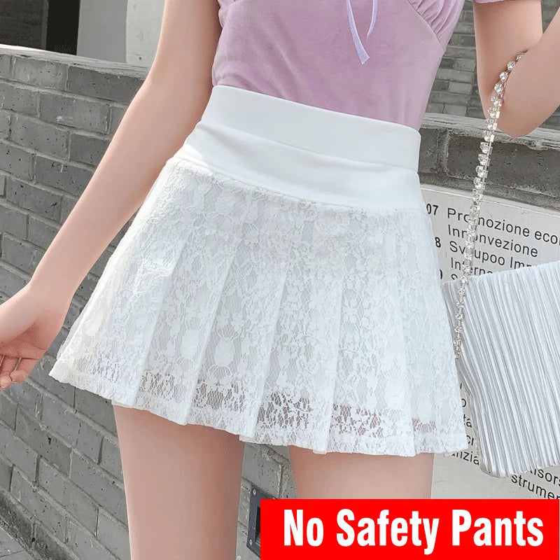 Lace High-Waist Mini Skirt