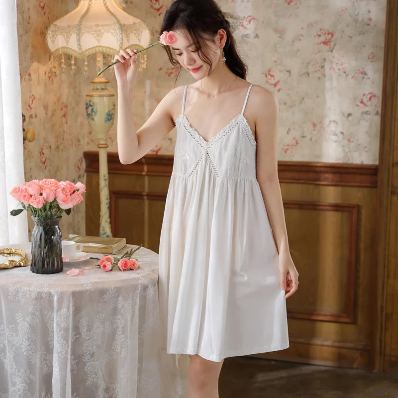 Embroidered Lace Princess Nightdress