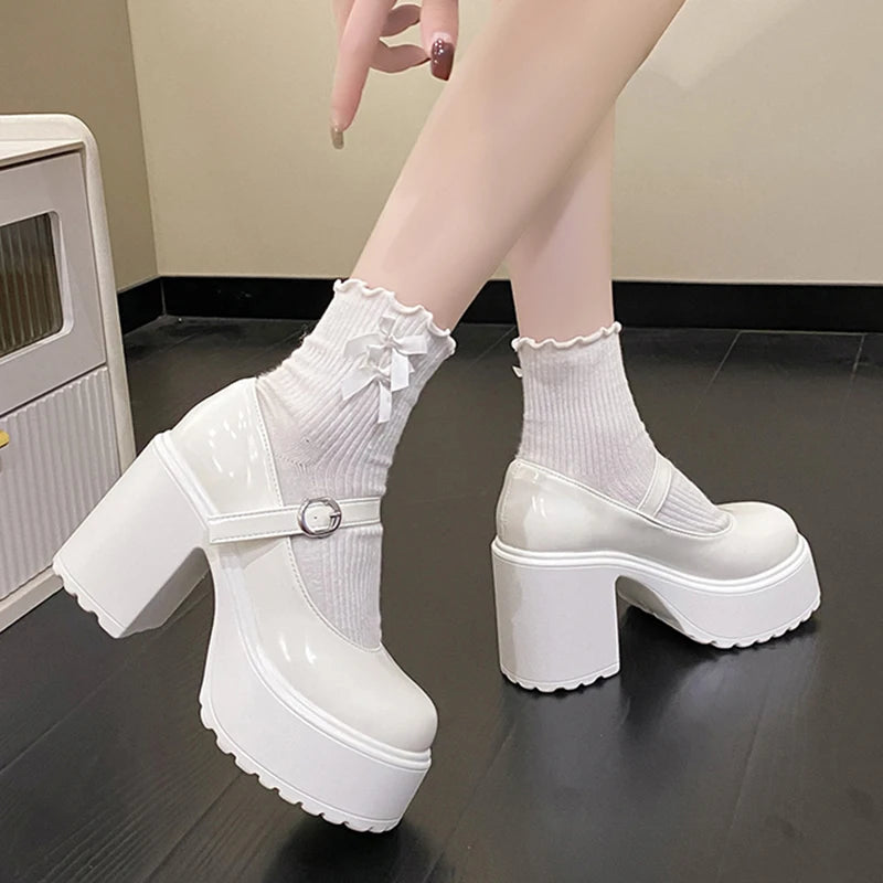 Chunky Mary Jane Pumps