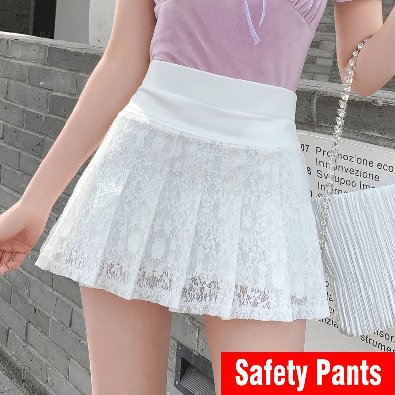 Lace High-Waist Mini Skirt