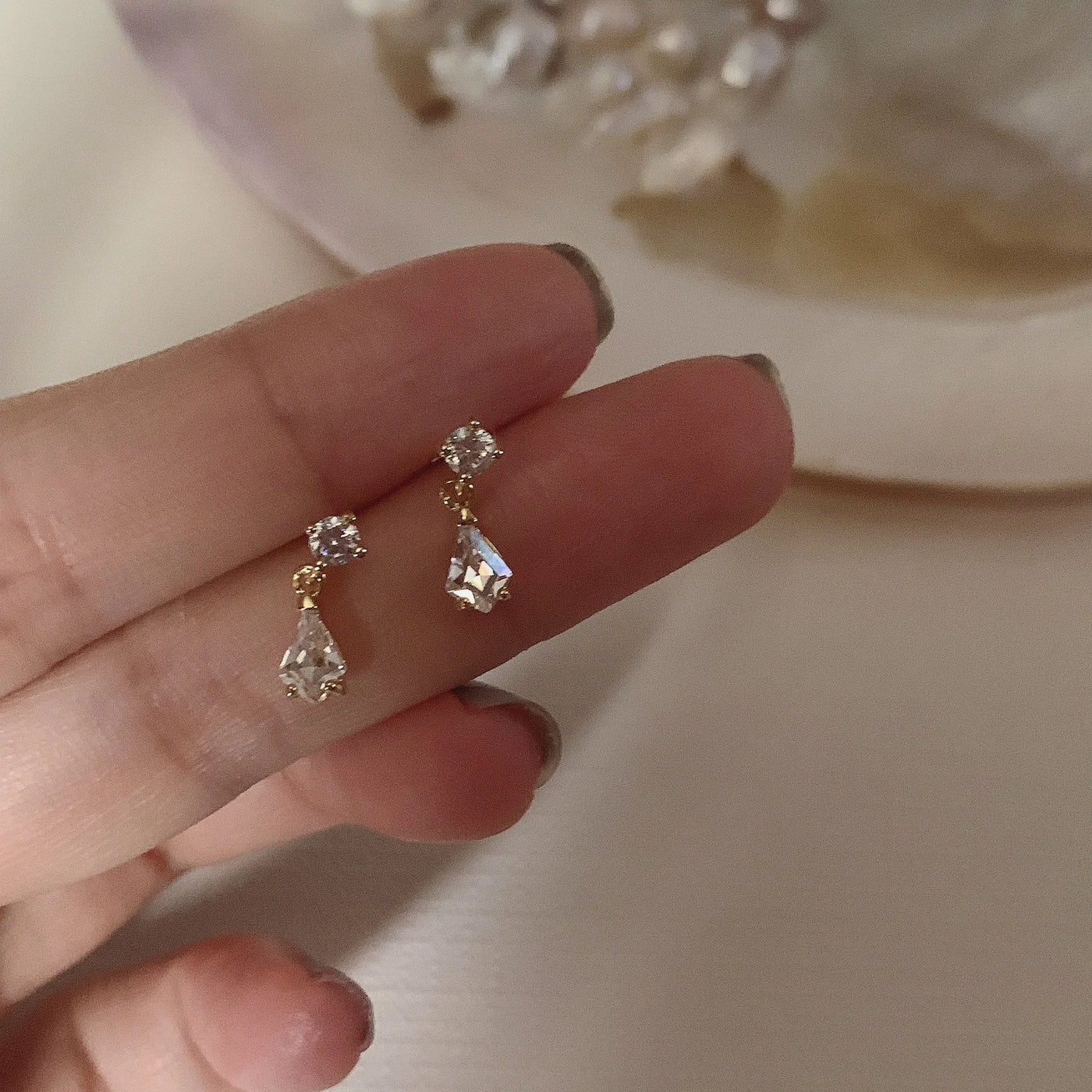 Gold Plated Zircon Studs