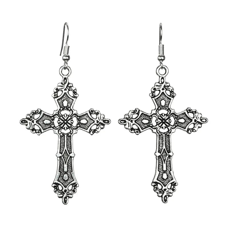 Gothic Crystal Cross Necklace