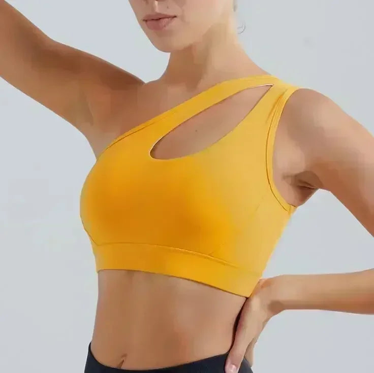 One Shoulder Yoga Bra