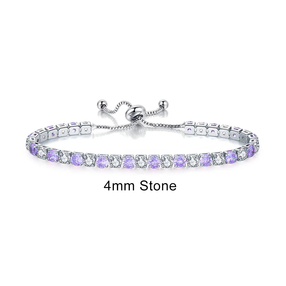 Rainbow Zircon Tennis Bracelet