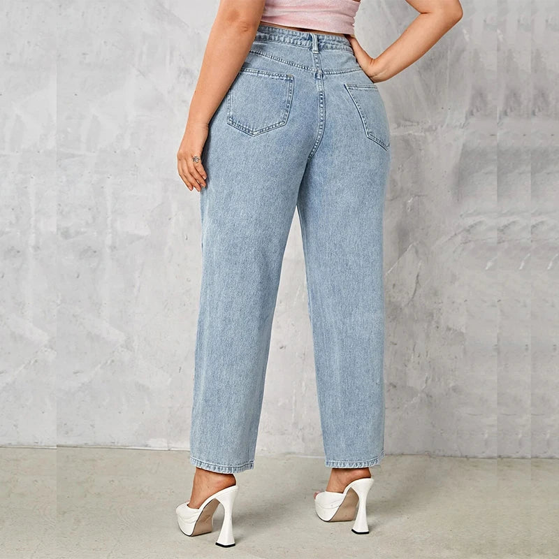 Stretch Straight Denim Jeans