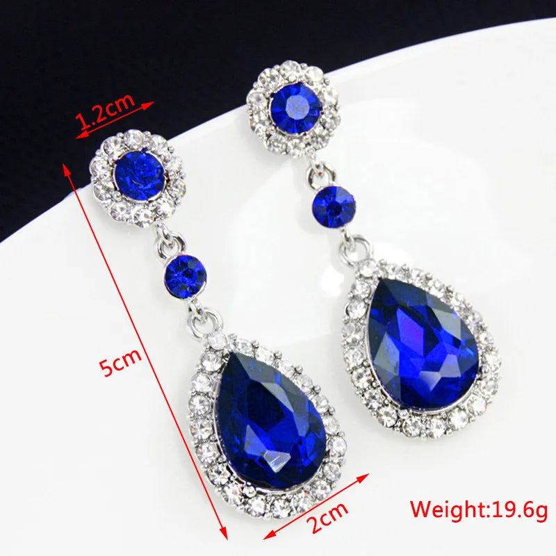 Blue Butterfly Drop Earrings