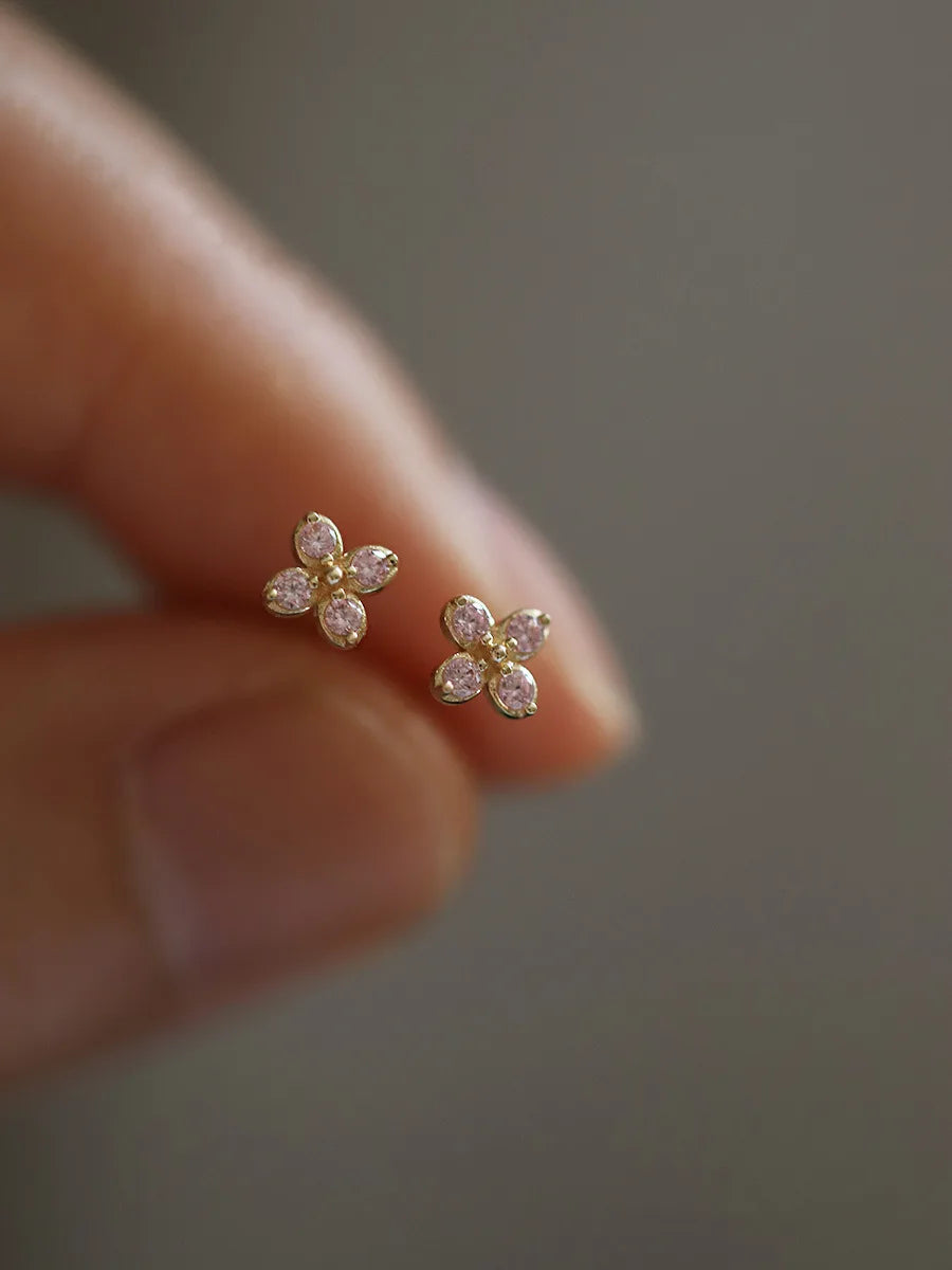 Gold Plated Zircon Studs